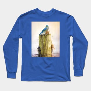 Female Eastern Bluebird Long Sleeve T-Shirt